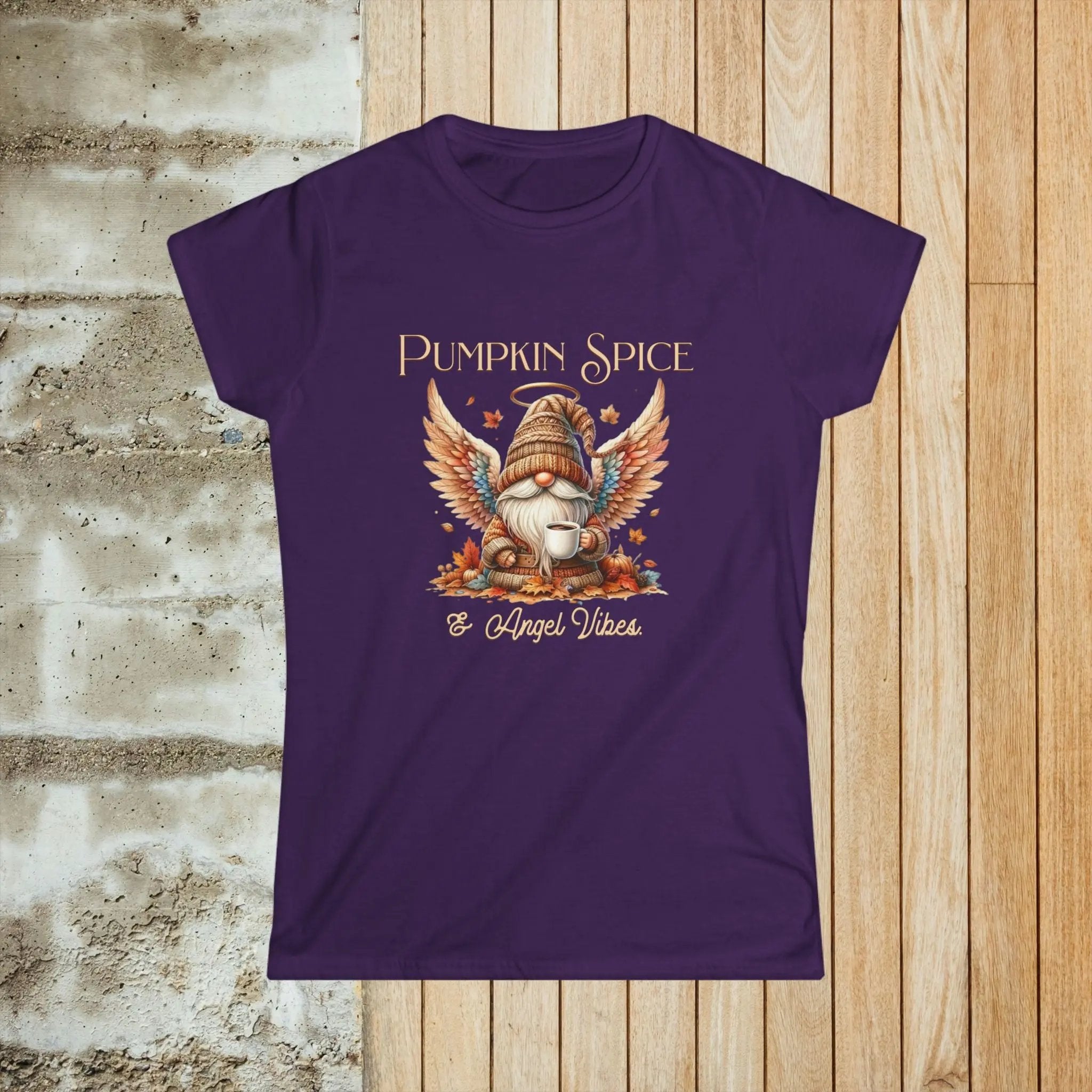 Angel Vibes Women's Tee, Fall T-Shirt, Cozy Vibes Shirt, Autumn Apparel, Seasonal Gift Idea, Cute Halloween Top - Boldly Bitter Company