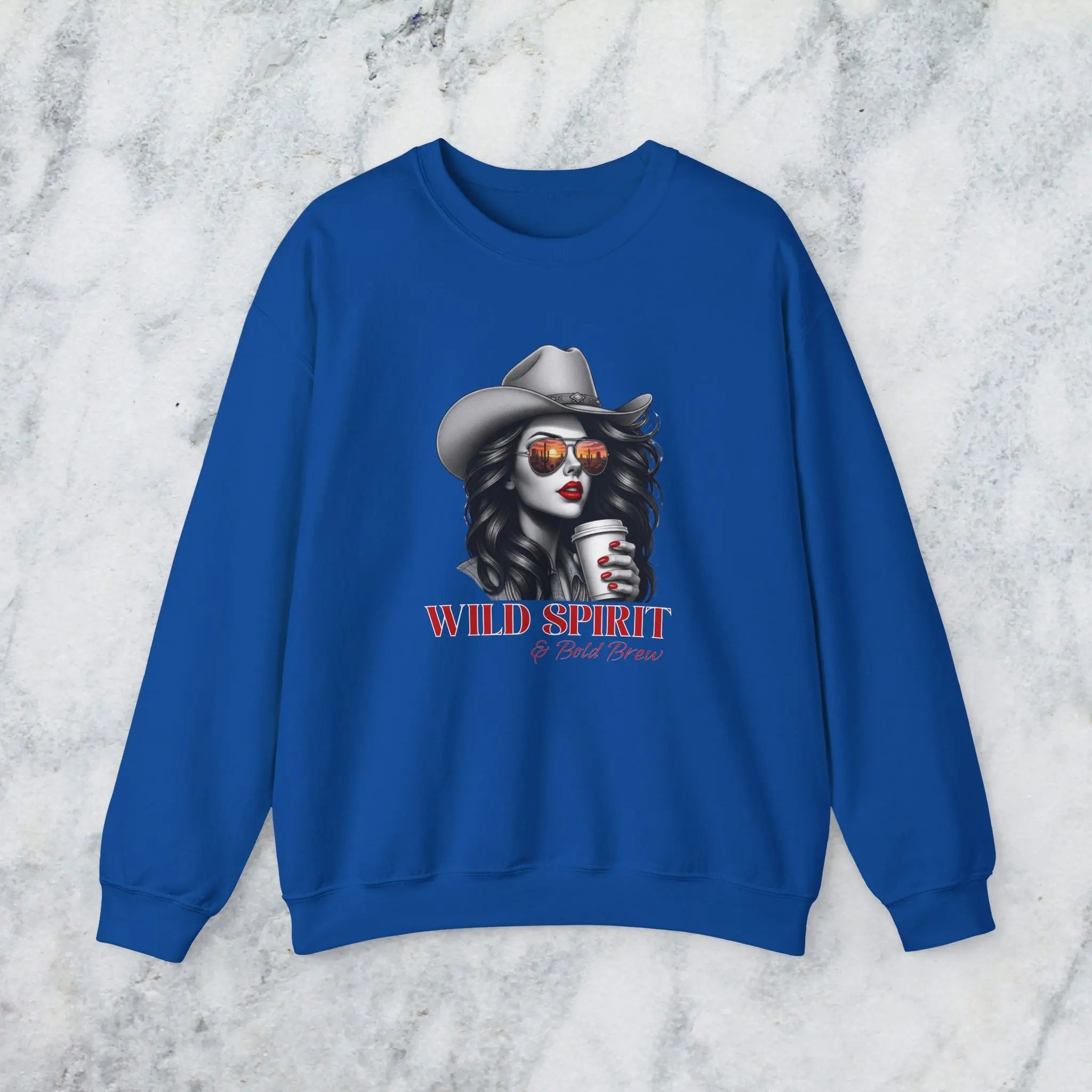 Wild Spirit Sweatshirt — Cowboy Cowgirl Graphic 'Wild Spirit' Printify
