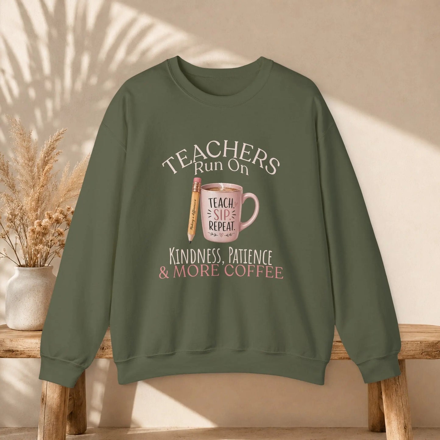 Teacher Coffee Sweatshirt Printify
