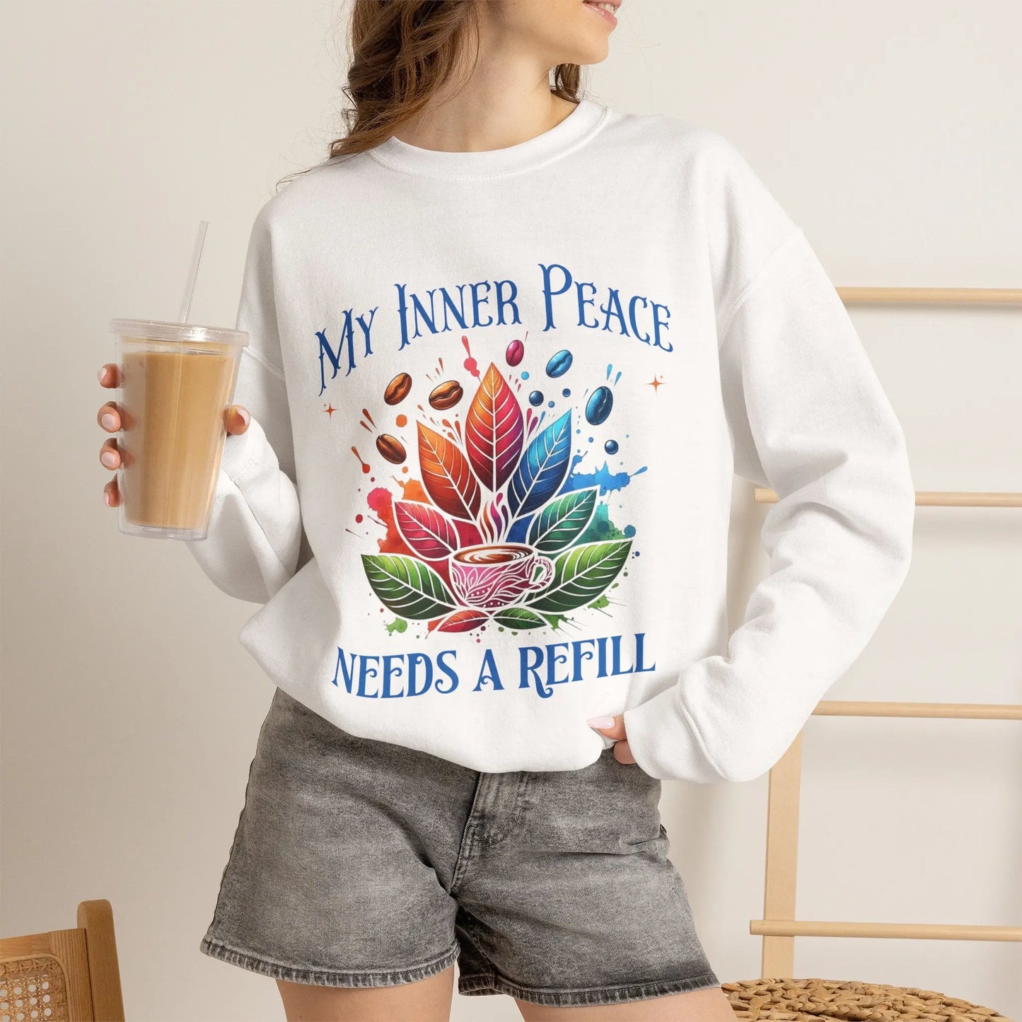 My Inner Peace Coffee Sweatshirt Printify