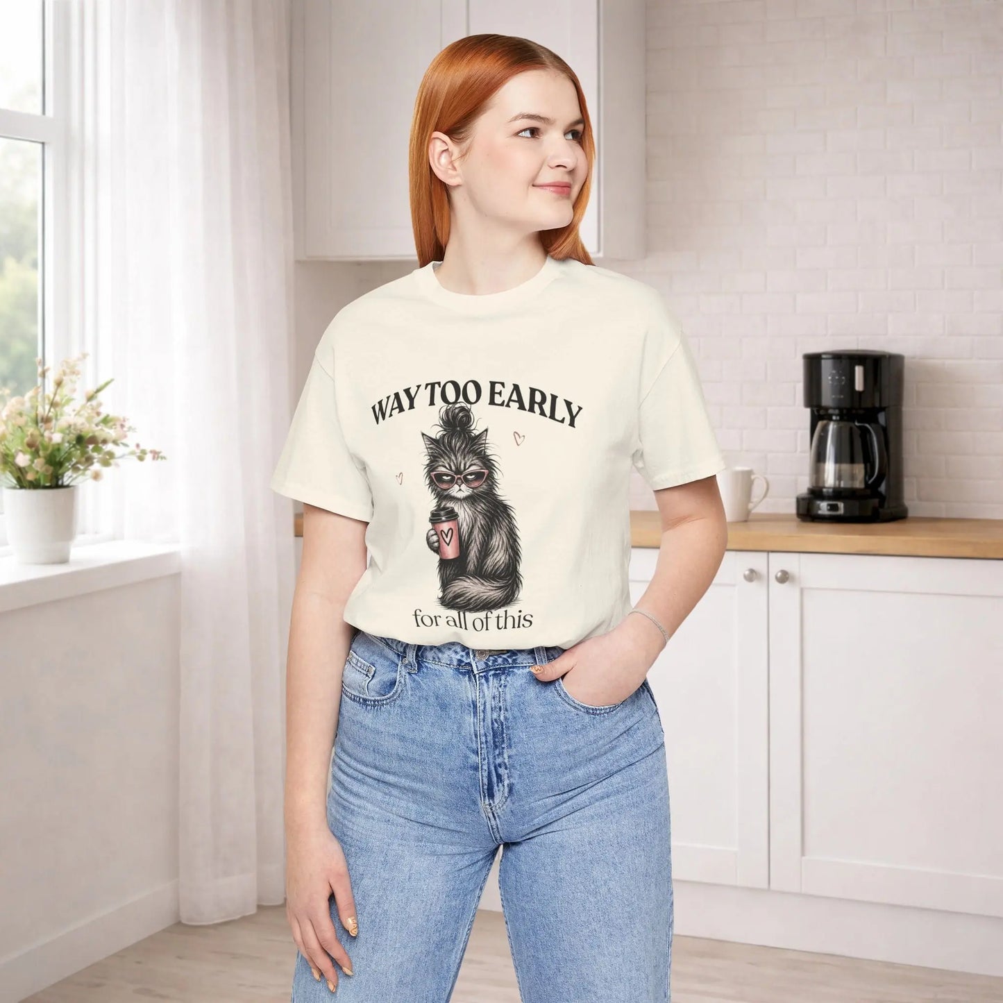 Way Too Early Cat Tee Printify