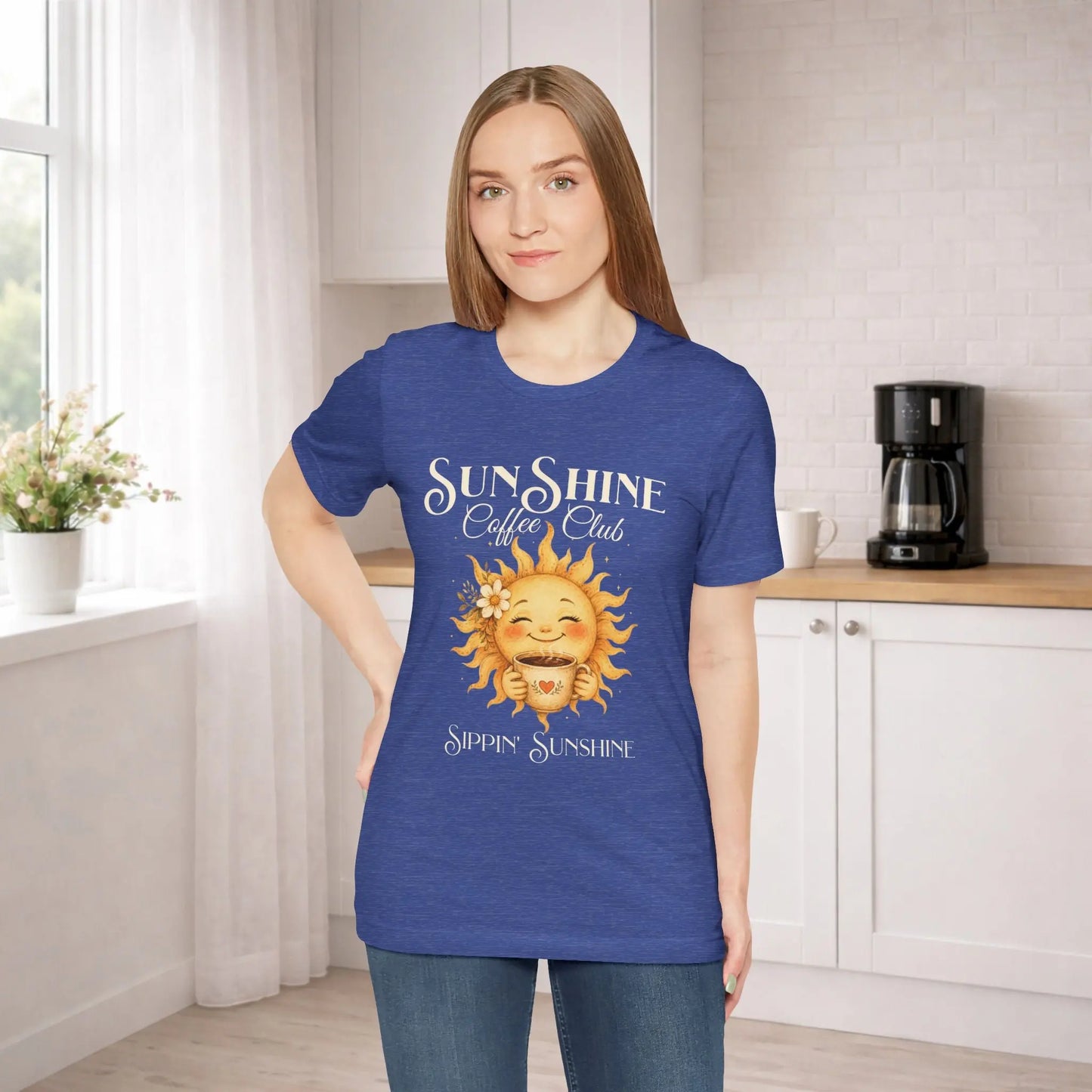 Sunshine Coffee Club Tee — "Sippin' Sunshine" Graphic T-Shirt Printify