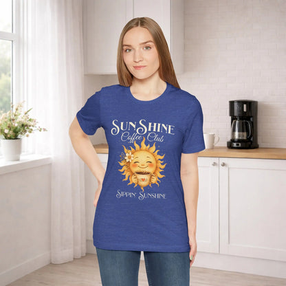 Sunshine Coffee Club Tee — "Sippin' Sunshine" Graphic T-Shirt Printify