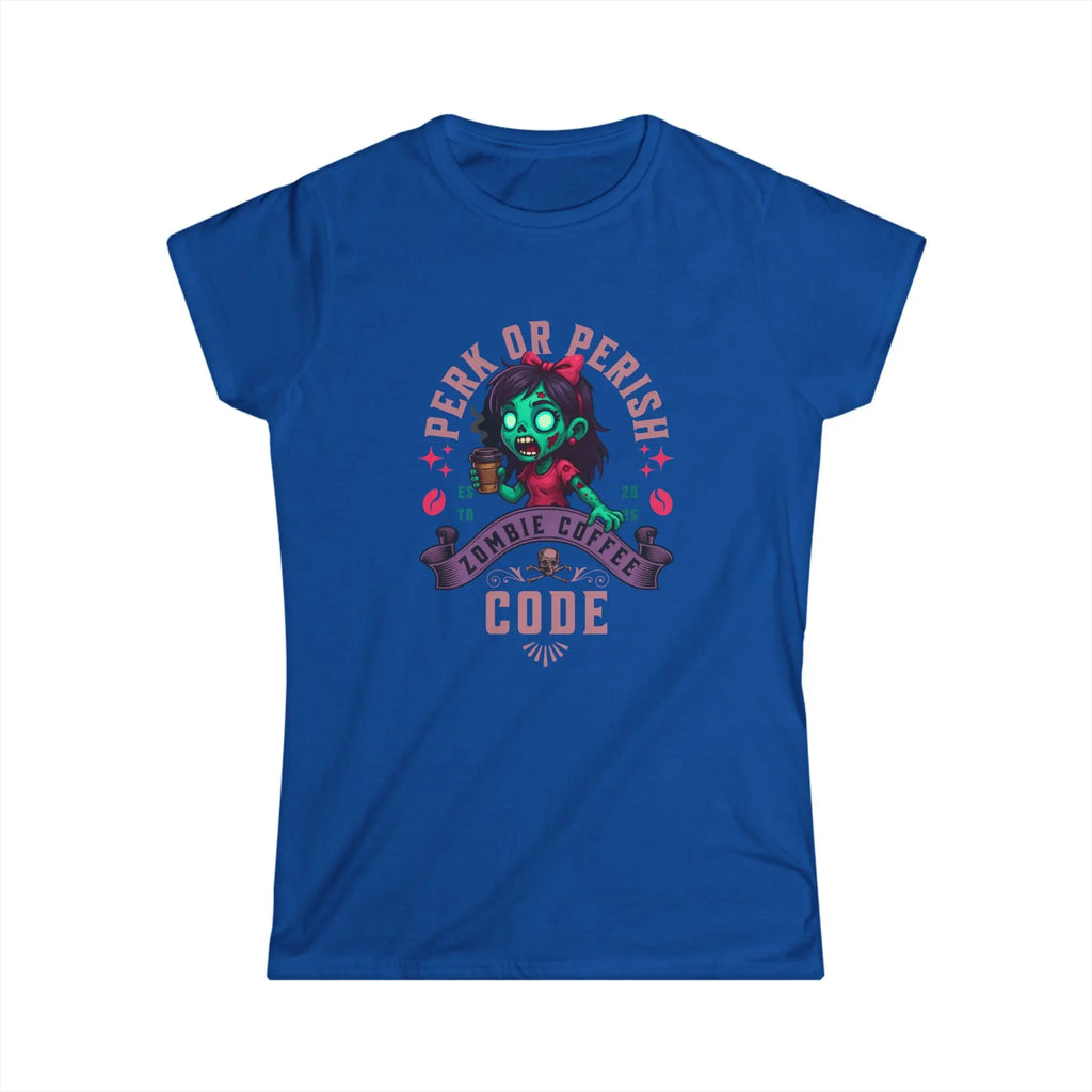 Perk or Perish Tshirt - Zombie Coffee Code Printify