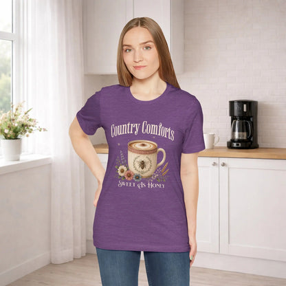 Country Comforts Tee — "Sweet as Honey" Coffee Graphic T-Shirt Printify