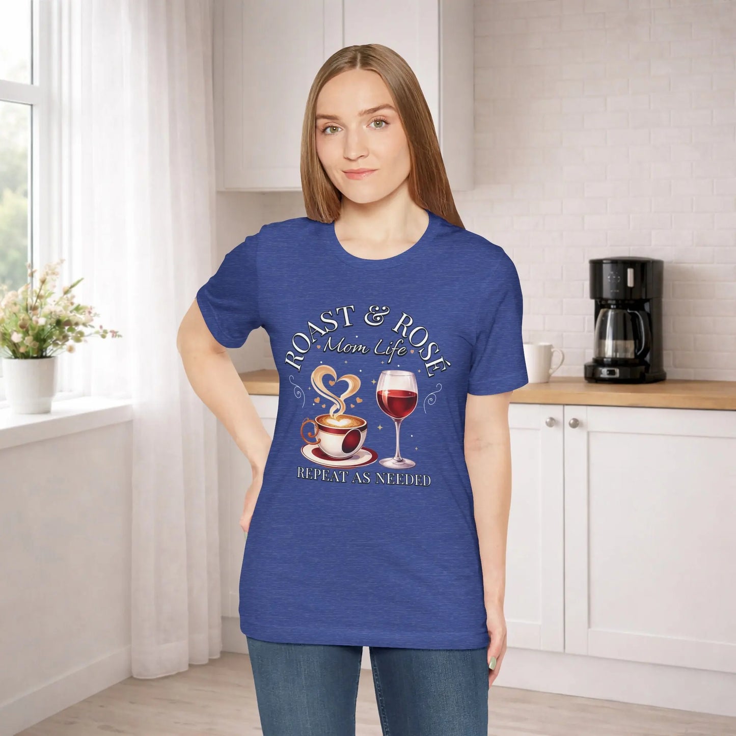 Coffee Wine Mom Life Tee - Roast & Rosé - Boldly Bitter Company