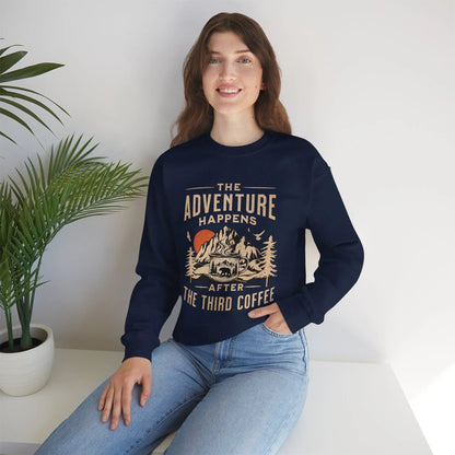 Adventure Happens Sweatshirt Printify