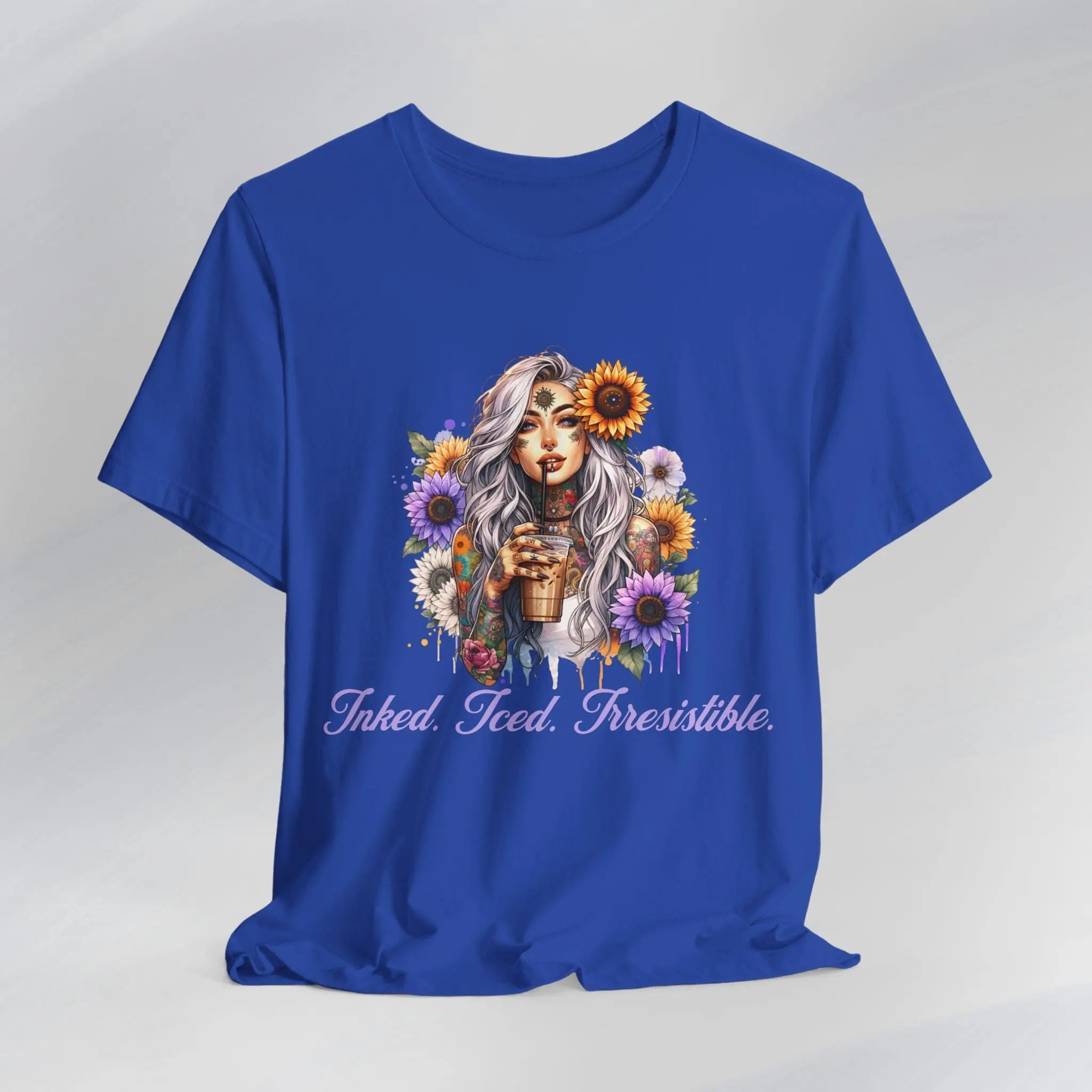 Iced Inked Floral T-shirt Printify