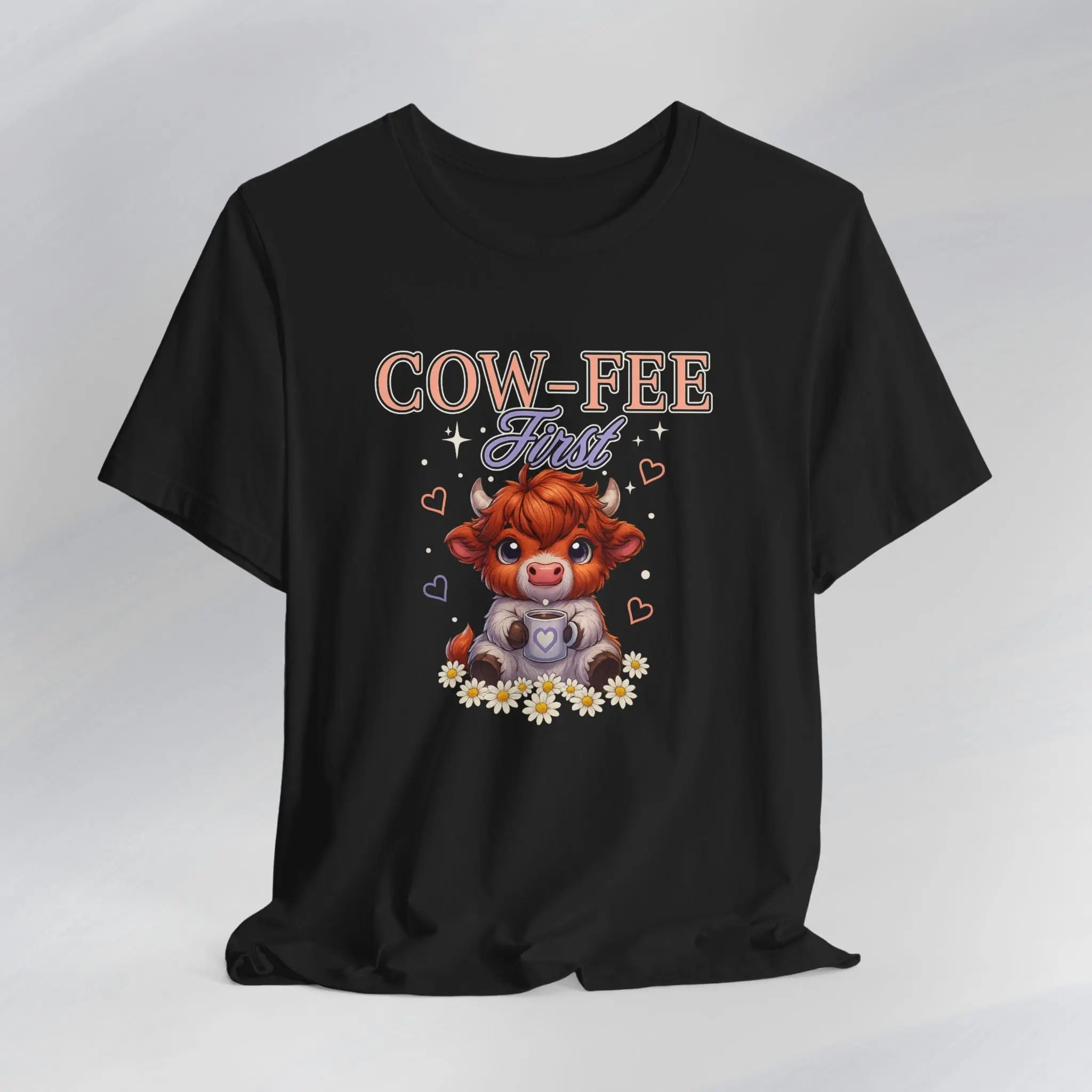 Cow-Fee First Tee Printify
