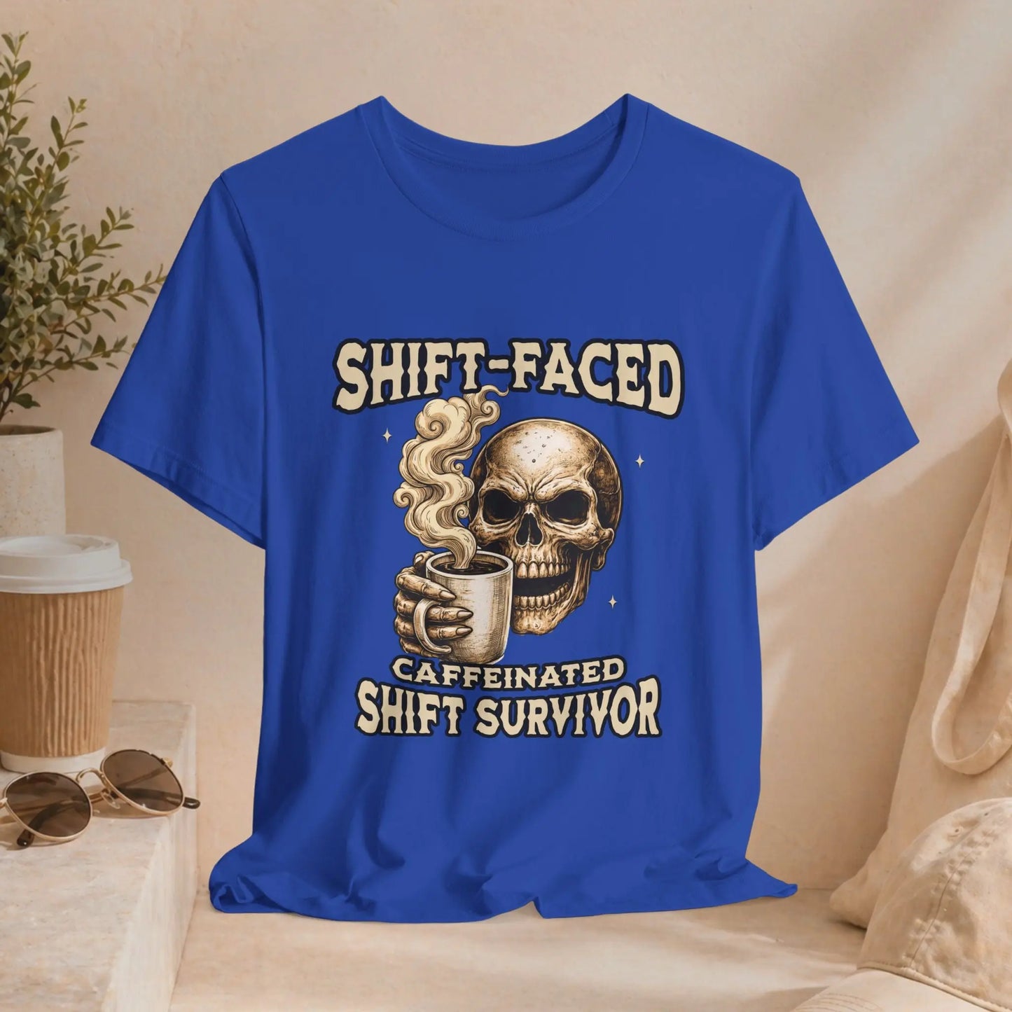 Shift-Faced Caffeinated Shift Survivor Tee - Boldly Bitter Company