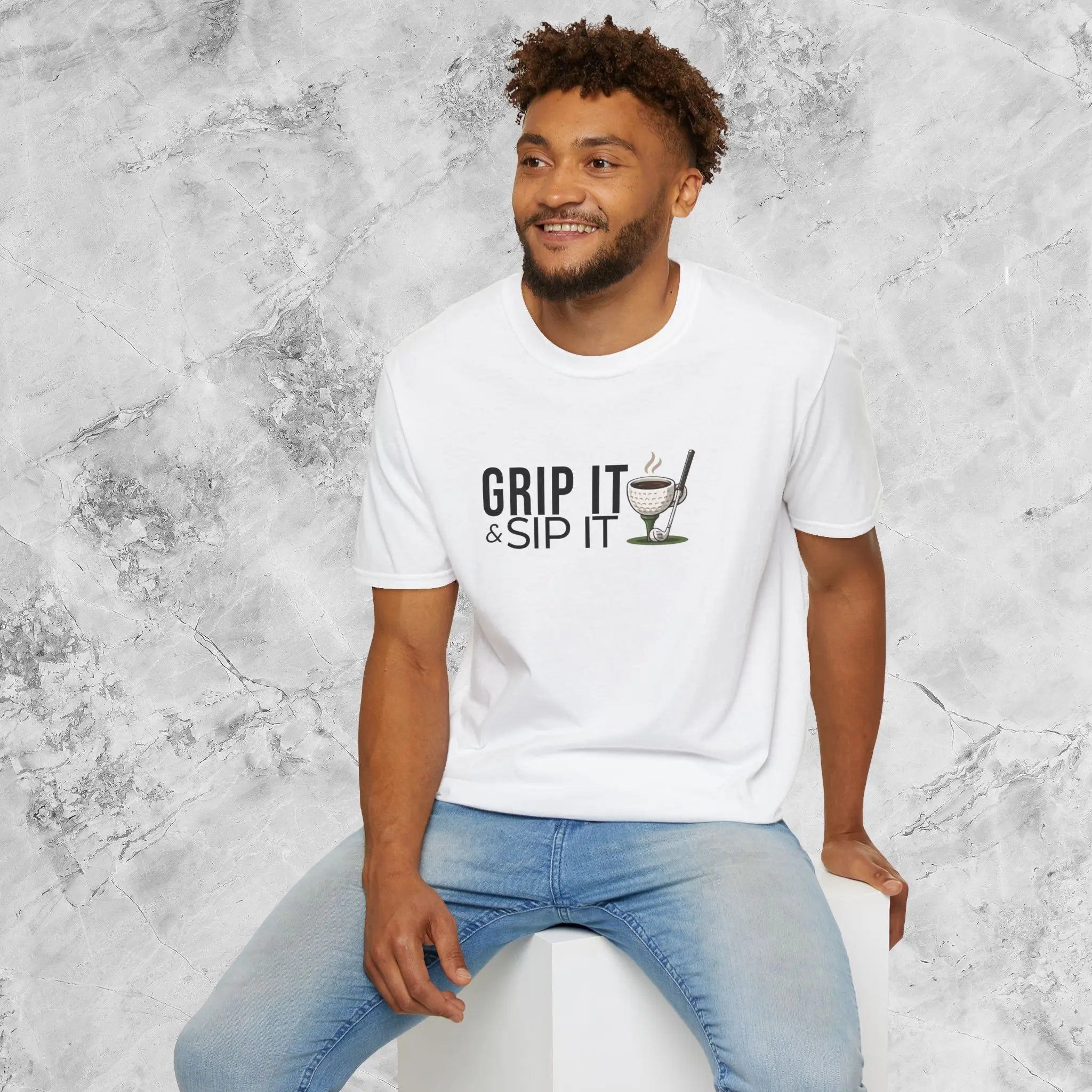 Grip It Sip It T-Shirt Printify