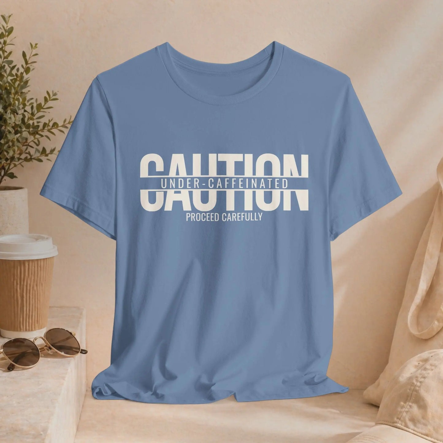Caution Undercaffeinated Tee - Boldly Bitter Company