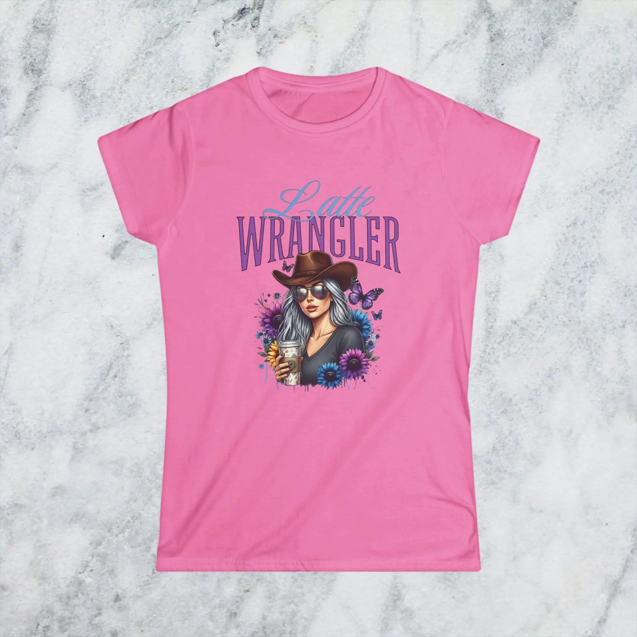 Latte Wrangler Women's Tee — Sunflower Cowboy Coffee Graphic Printify