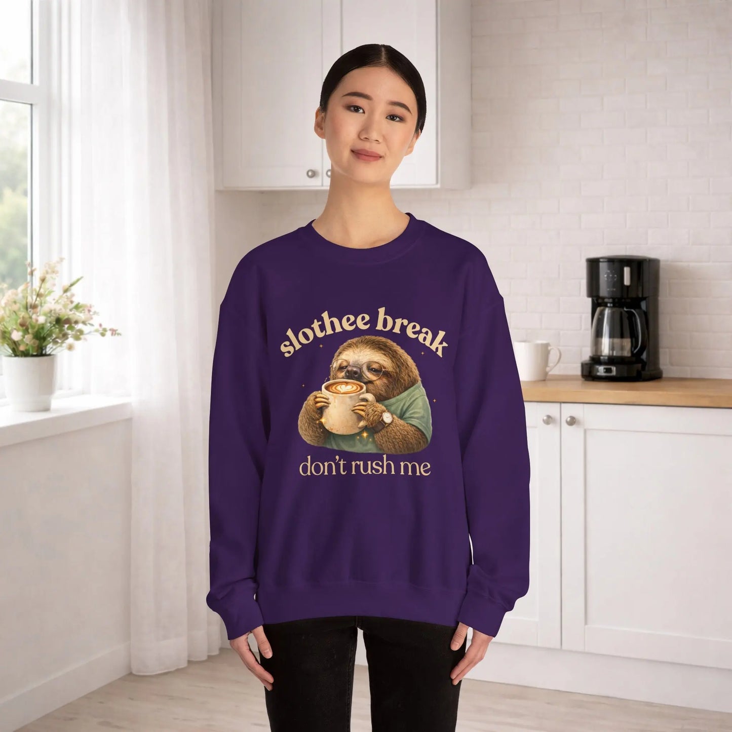 Slothee Break Sweatshirt Printify