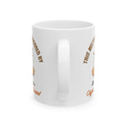 Caffeine and Denial Ceramic Coffee Mug Printify