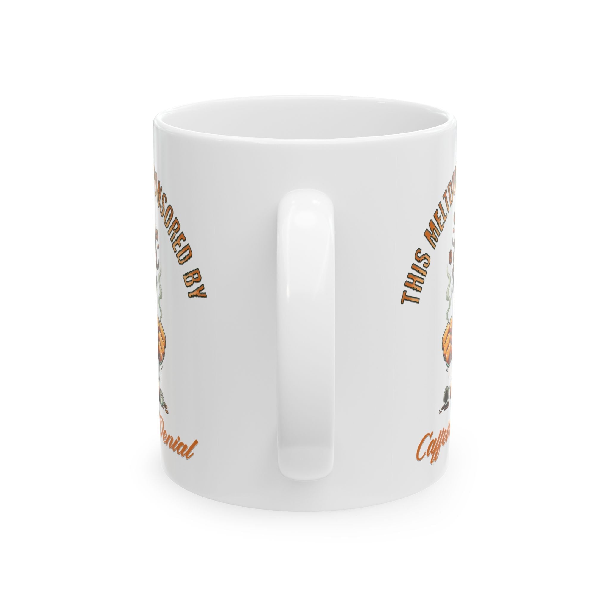 Caffeine and Denial Ceramic Coffee Mug Printify