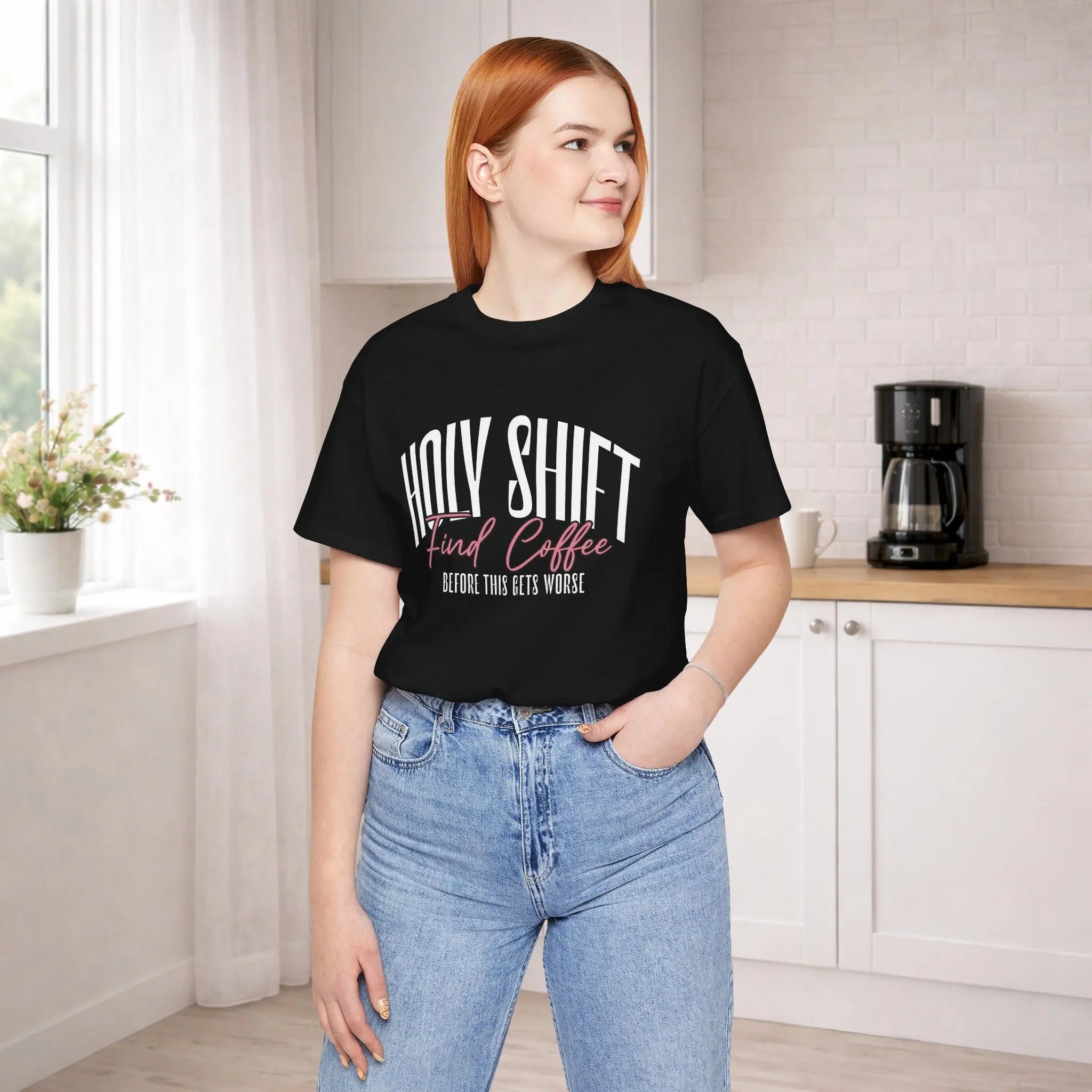 Holy Shift Find Coffee Tee Printify