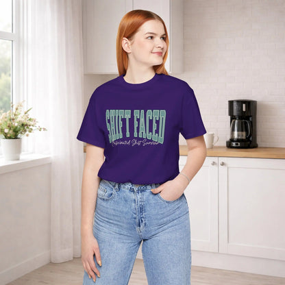 Shift Faced Tee — Vintage Caffeinated Shift Survivor T-Shirt Printify