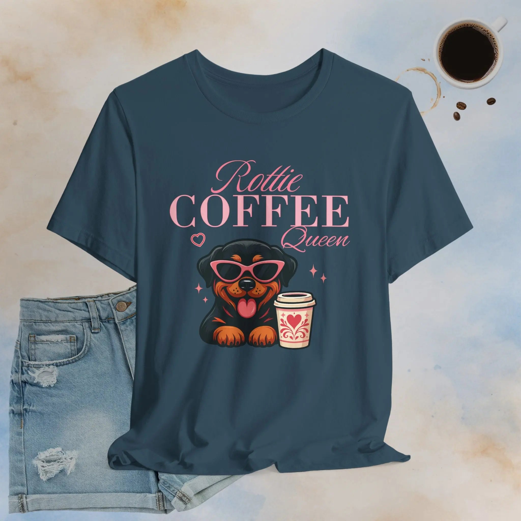 Rottie Coffee Queen Tee Printify