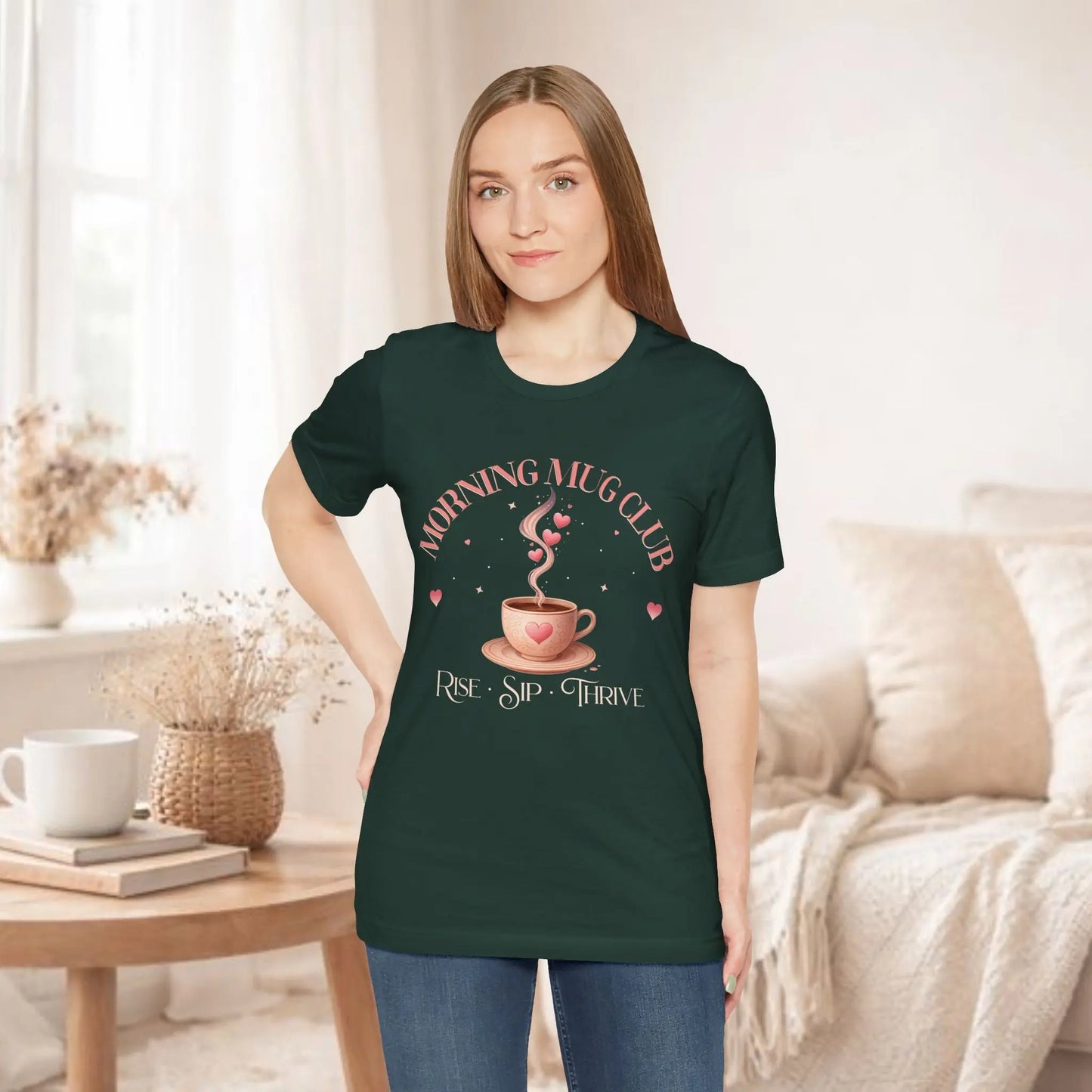 Morning Mug Club Tee — “Rise • Sip • Thrive” - Boldly Bitter Company
