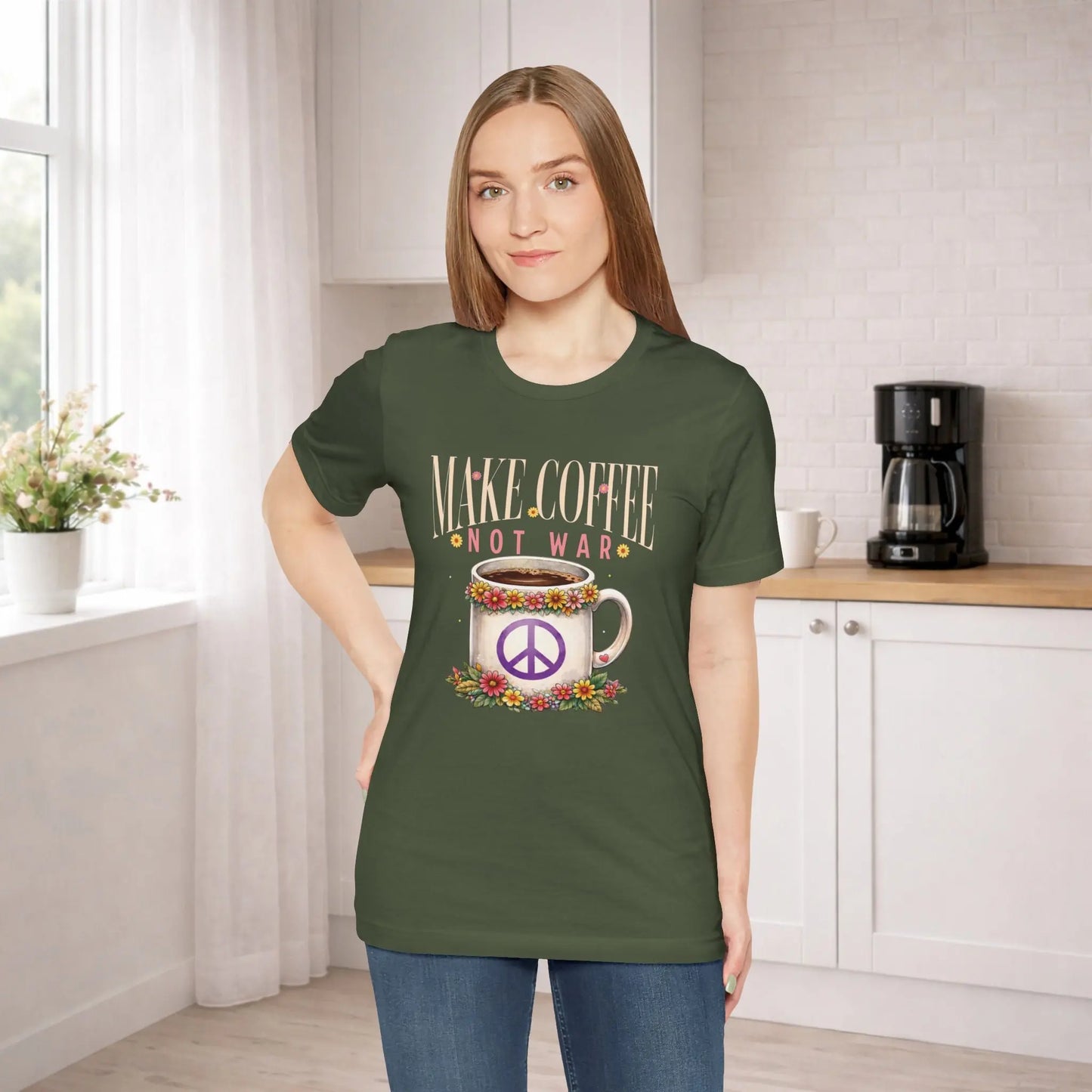 Make Coffee Not War T‑Shirt - Boldly Bitter Company