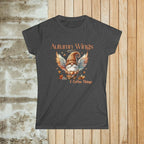 Autumn Wings Gnome Women's Softstyle Tee - Cozy Fall Celebration Top Printify