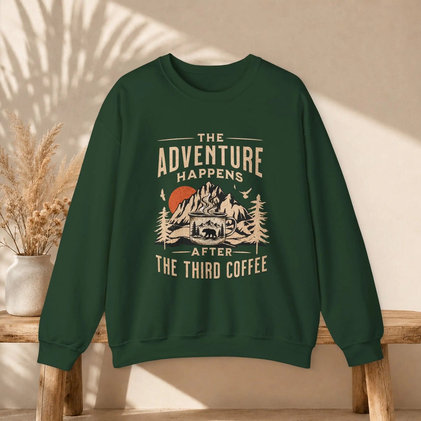 Adventure Happens Sweatshirt Printify