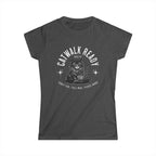 Elegant Cat Coffee T-Shirt – Catwalk Ready Brew, Fancy Fur, Full Mug, Fierce Mood Printify