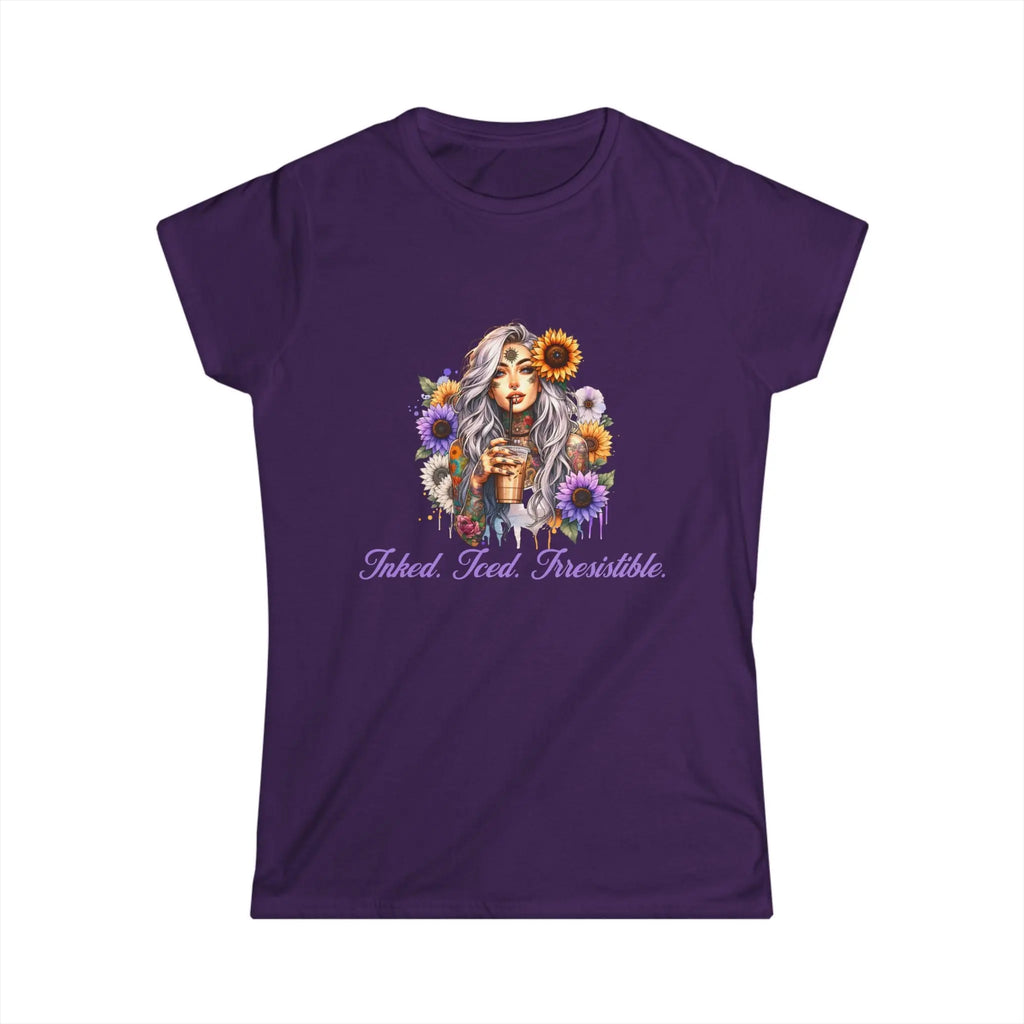 Irresistible Tshirt - Sunflower Tattoo Woman Coffee Tee Printify