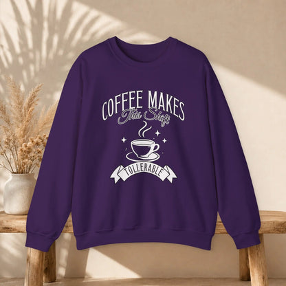 Coffee Makes This Shift Tolerable Sweatshirt Printify