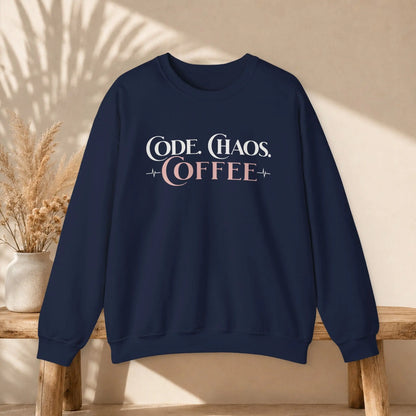 Code, Chaos, Coffee Sweatshirt Printify