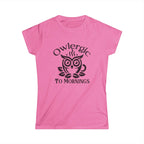 Owlergic to Mornings T-Shirt – Funny Owl Coffee Cup Graphic Tee Printify