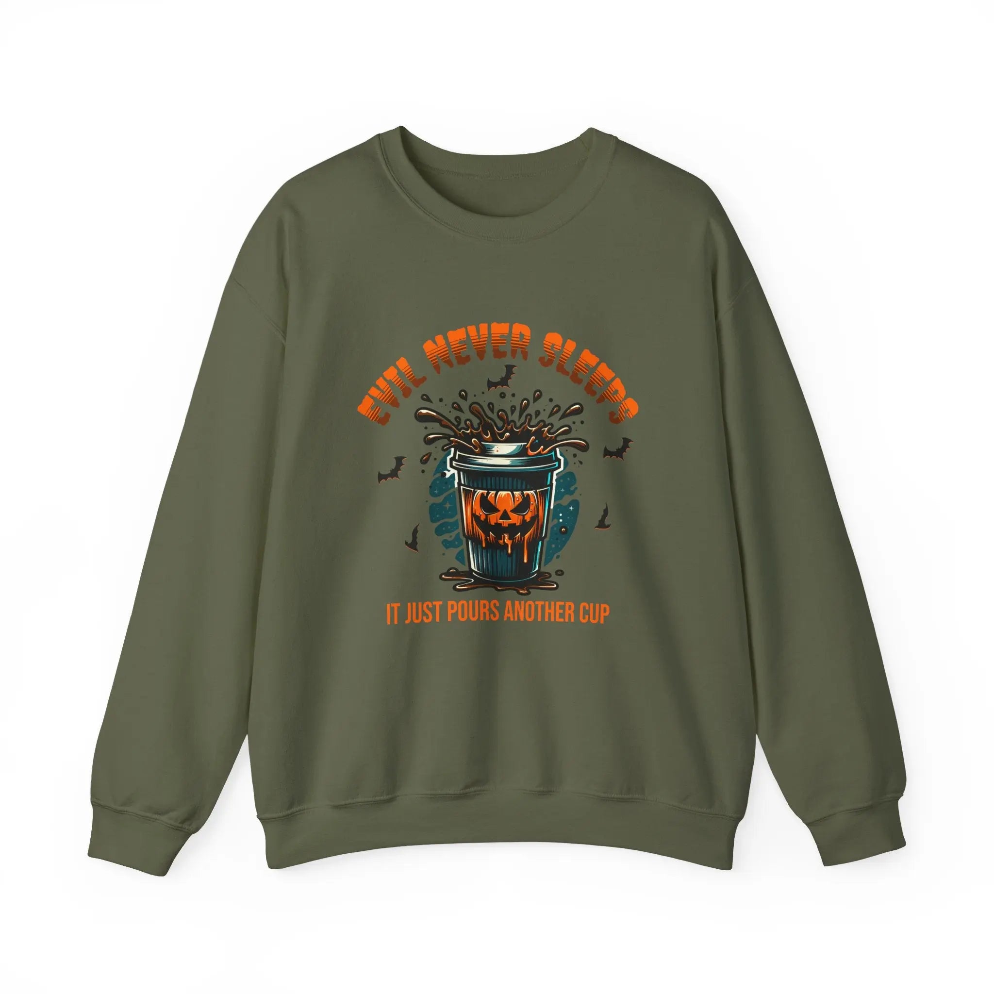 Evil Never Sleeps Sweatshirt Printify