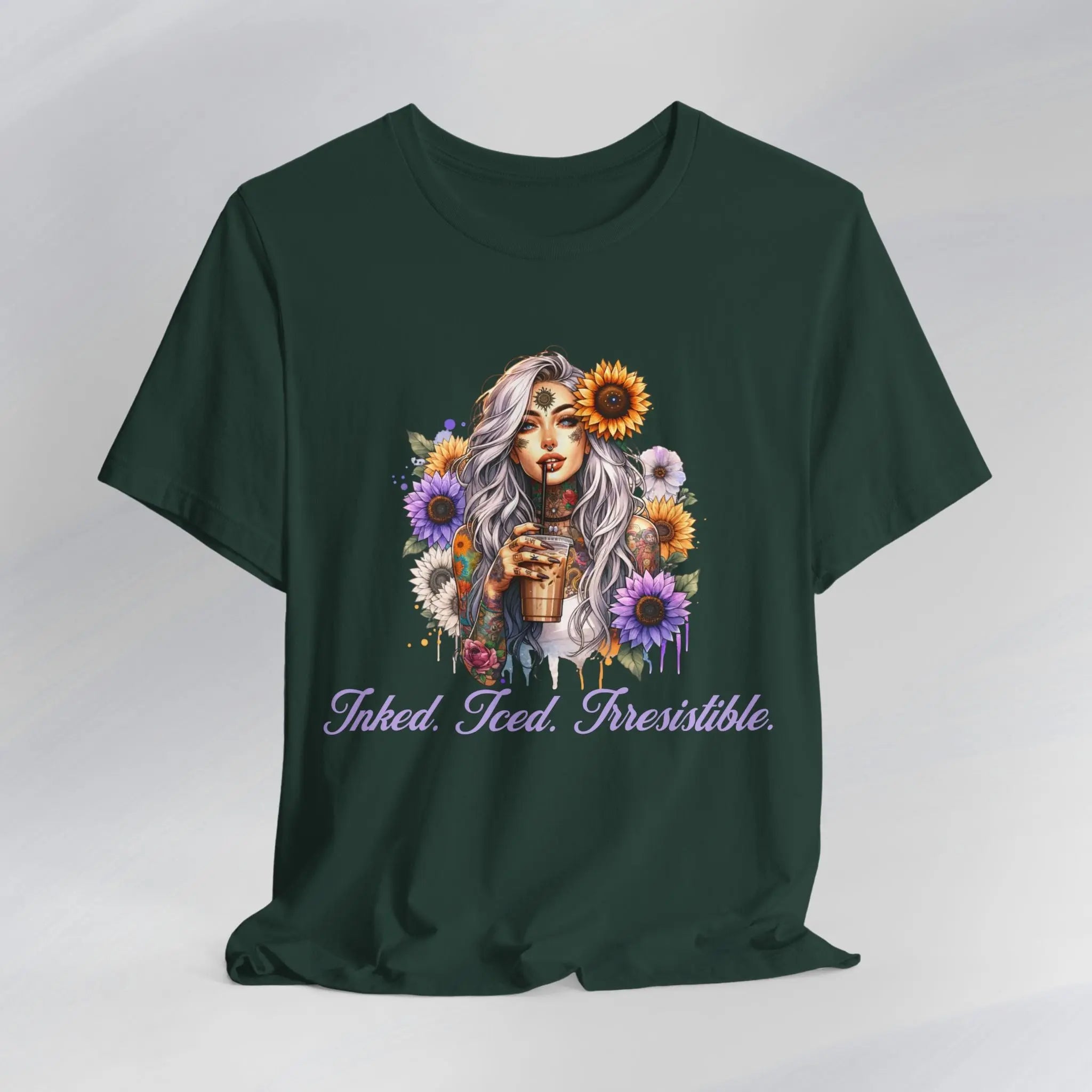 Iced Inked Floral T-shirt Printify