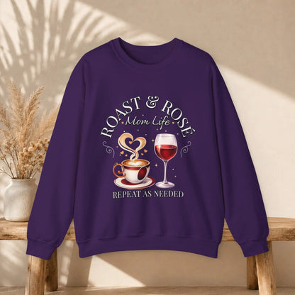 Coffee Wine Mom Life Sweatshirt Printify
