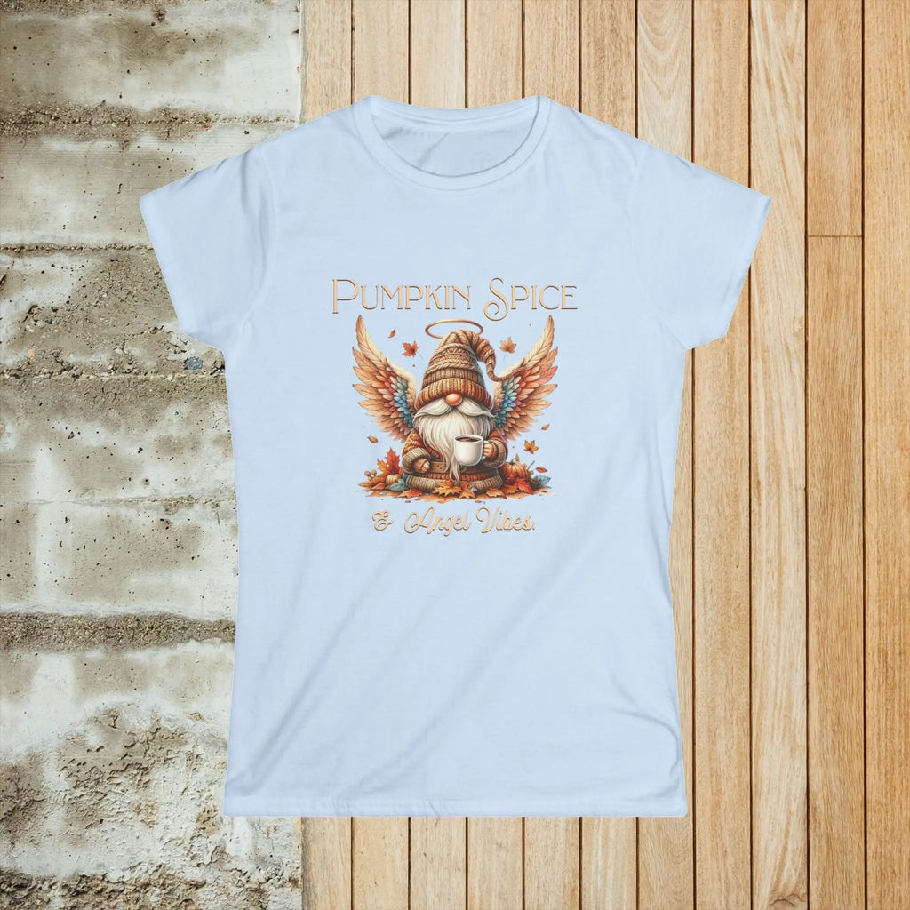 Angel Vibes Women's Tee, Fall T-Shirt, Cozy Vibes Shirt, Autumn Apparel, Seasonal Gift Idea, Cute Halloween Top - Boldly Bitter Company