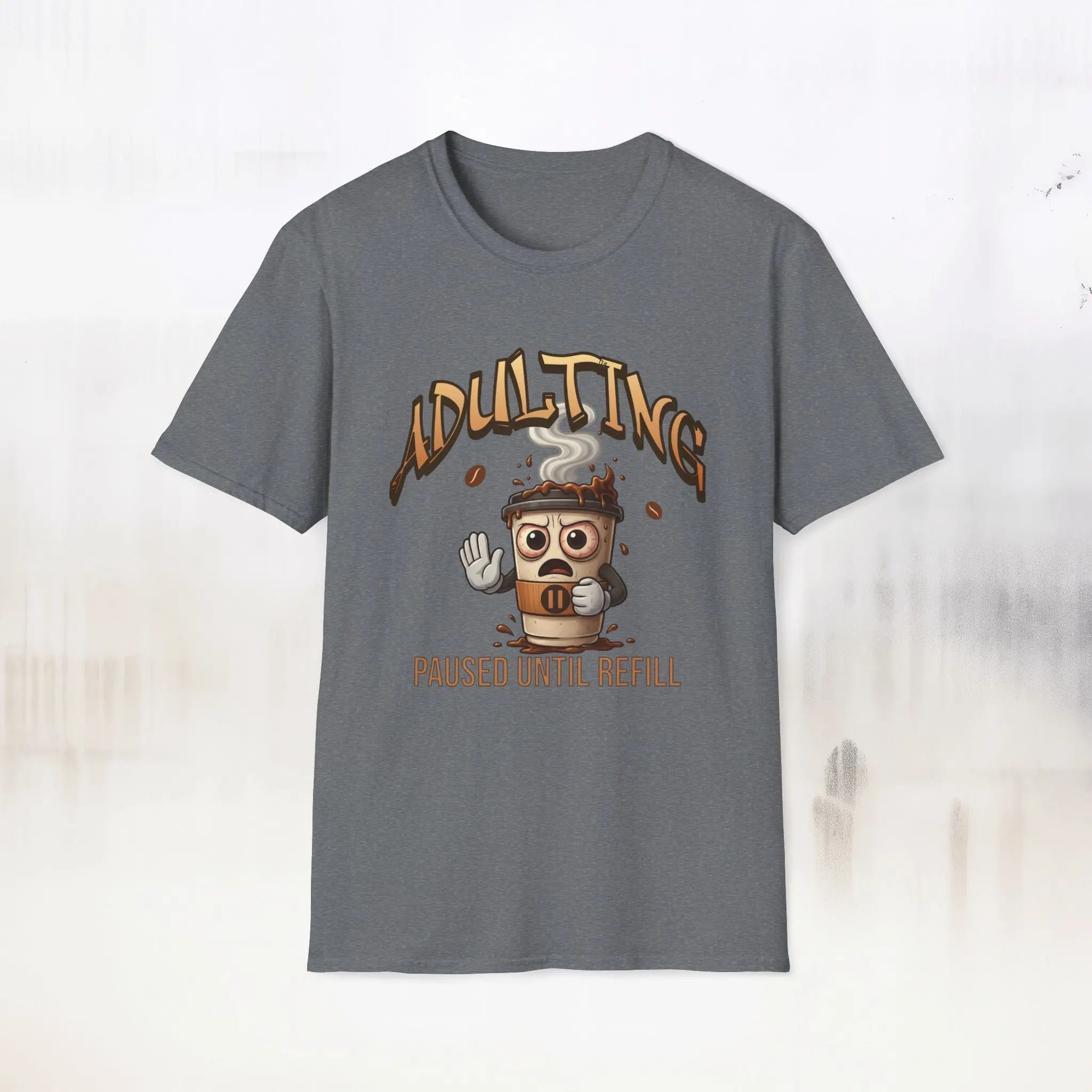 Adulting Coffee T-Shirt Printify