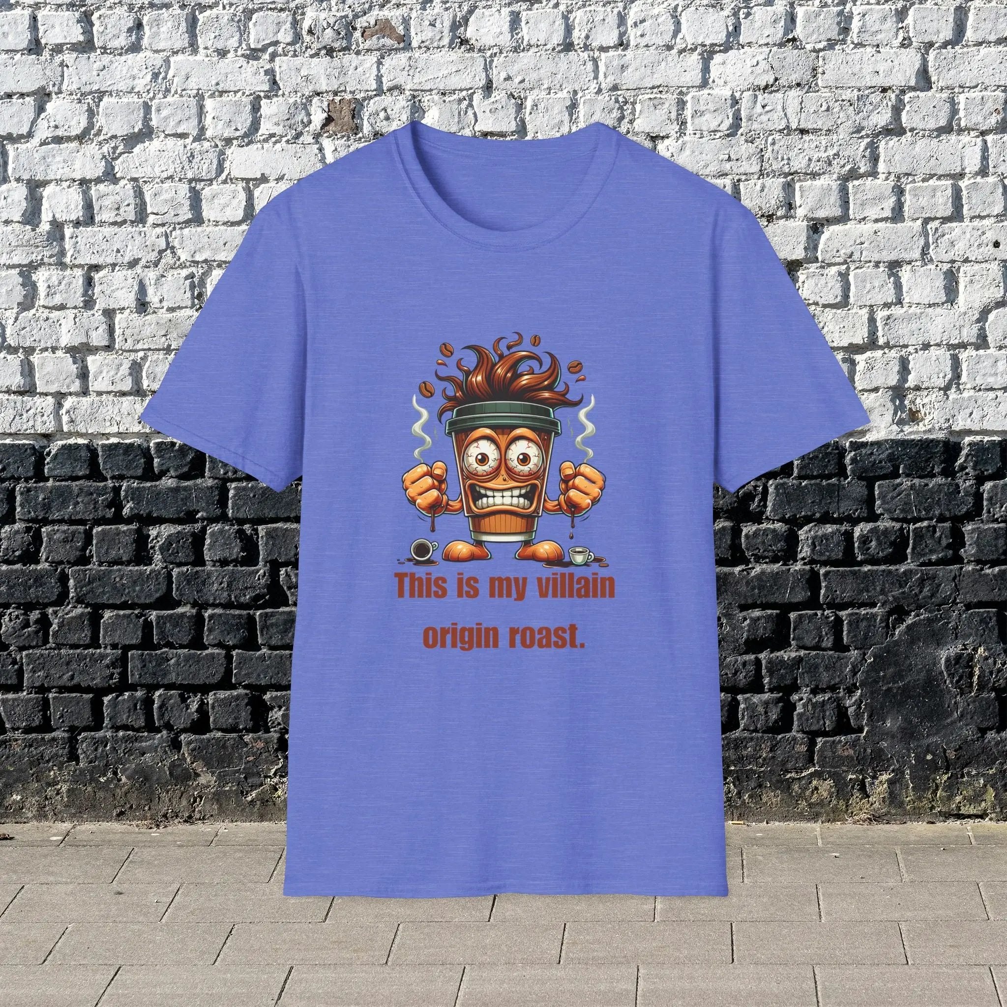 My Villain Origin Roast Shirt – Funny Coffee Lover T-Shirt, Sarcastic Caffeine Addict Tee, Humor Gift for Men Printify