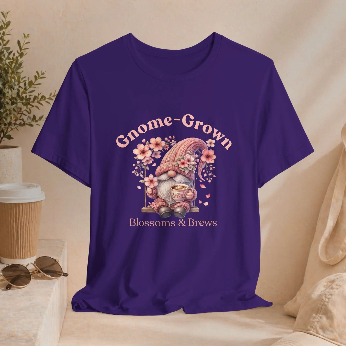 Gnome Grown Floral Tee — Blossoms & Brews - Boldly Bitter Company
