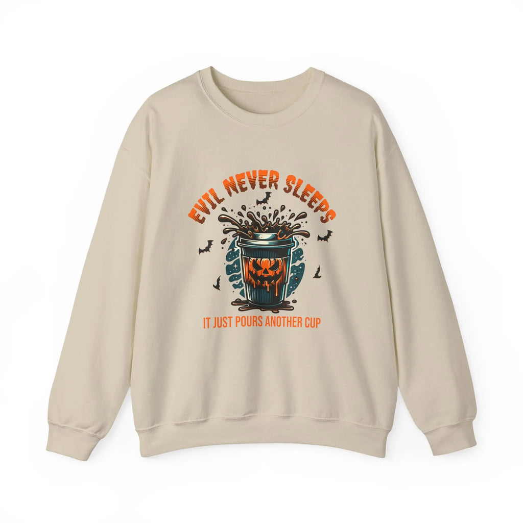 Evil Never Sleeps Sweatshirt Printify