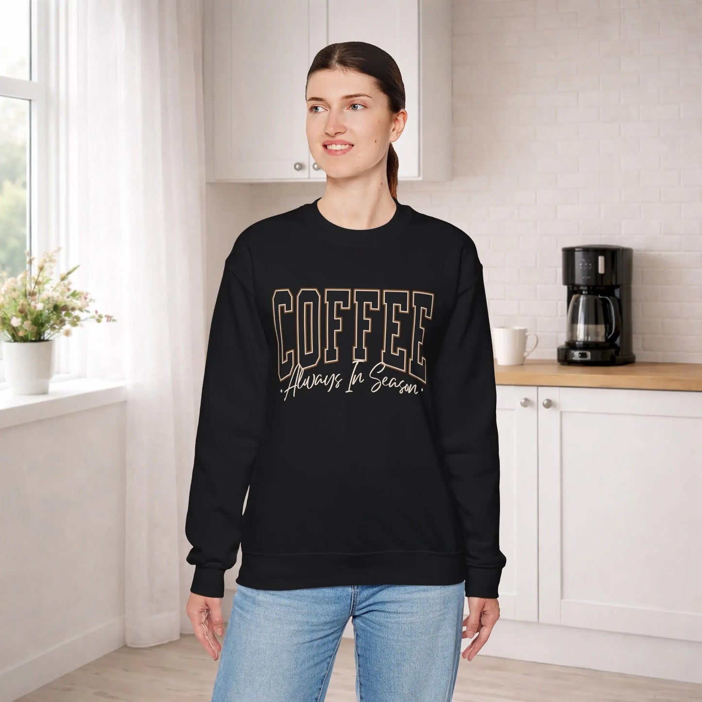 Coffee Always in Season Sweatshirt Printify
