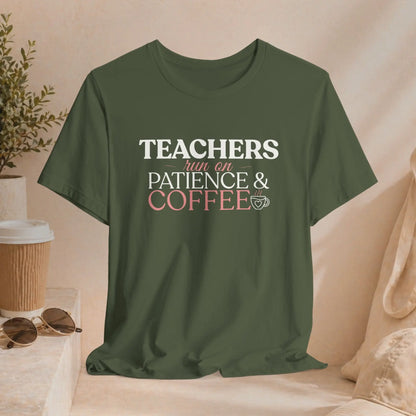 Teachers Patience & Coffee T-Shirt Printify