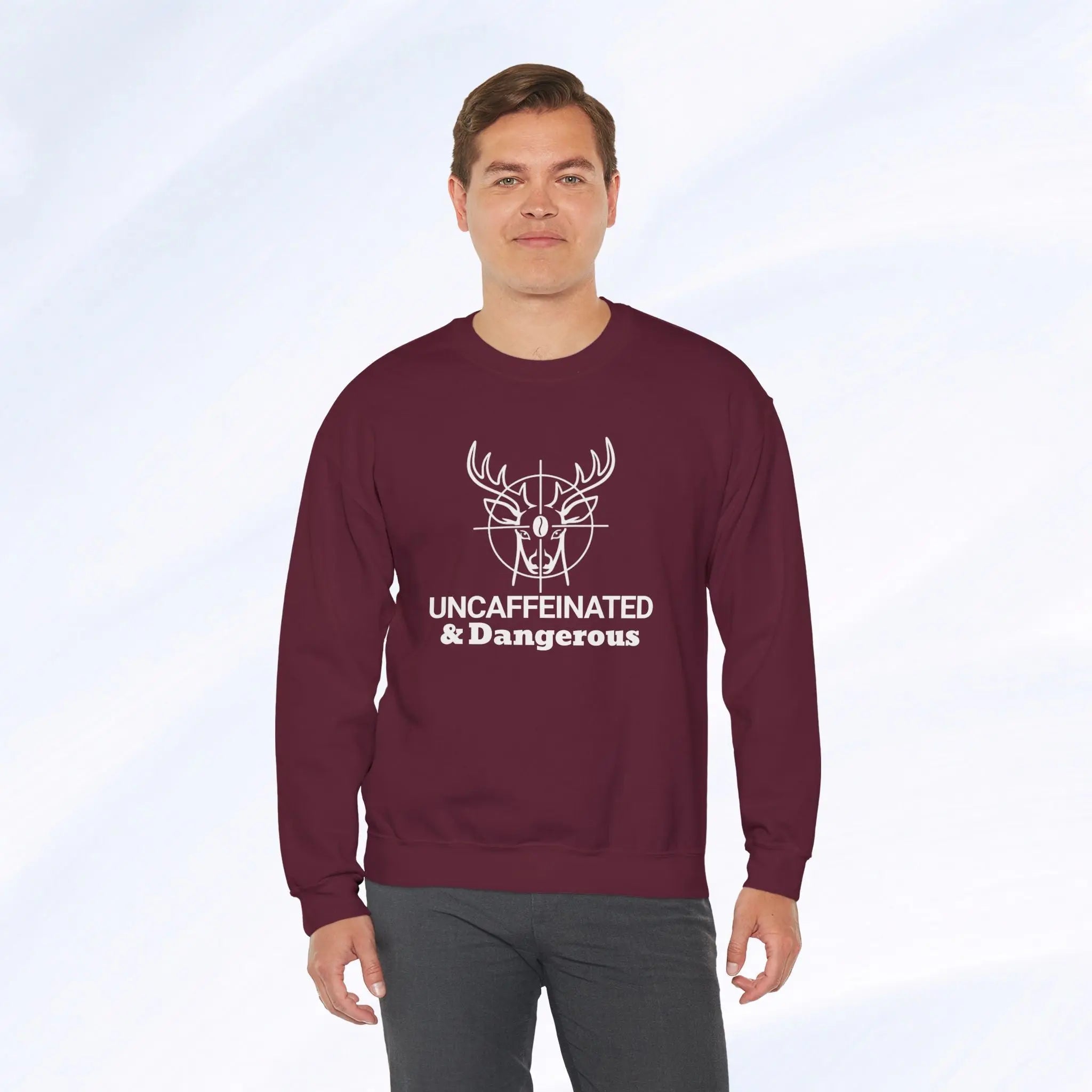 Uncaffeinated & Dangerous Sweatshirt Printify
