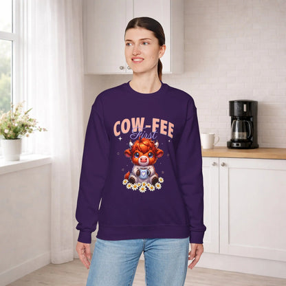 Cow-Fee First Sweatshirt Printify