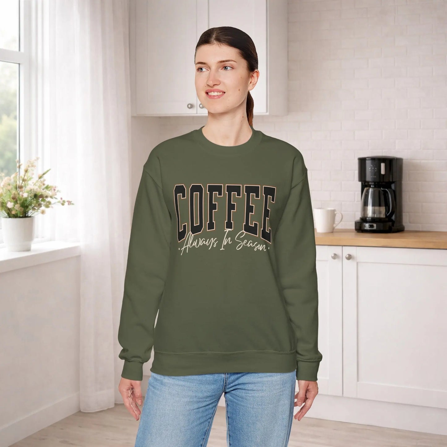 Coffee Always in Season Sweatshirt Printify
