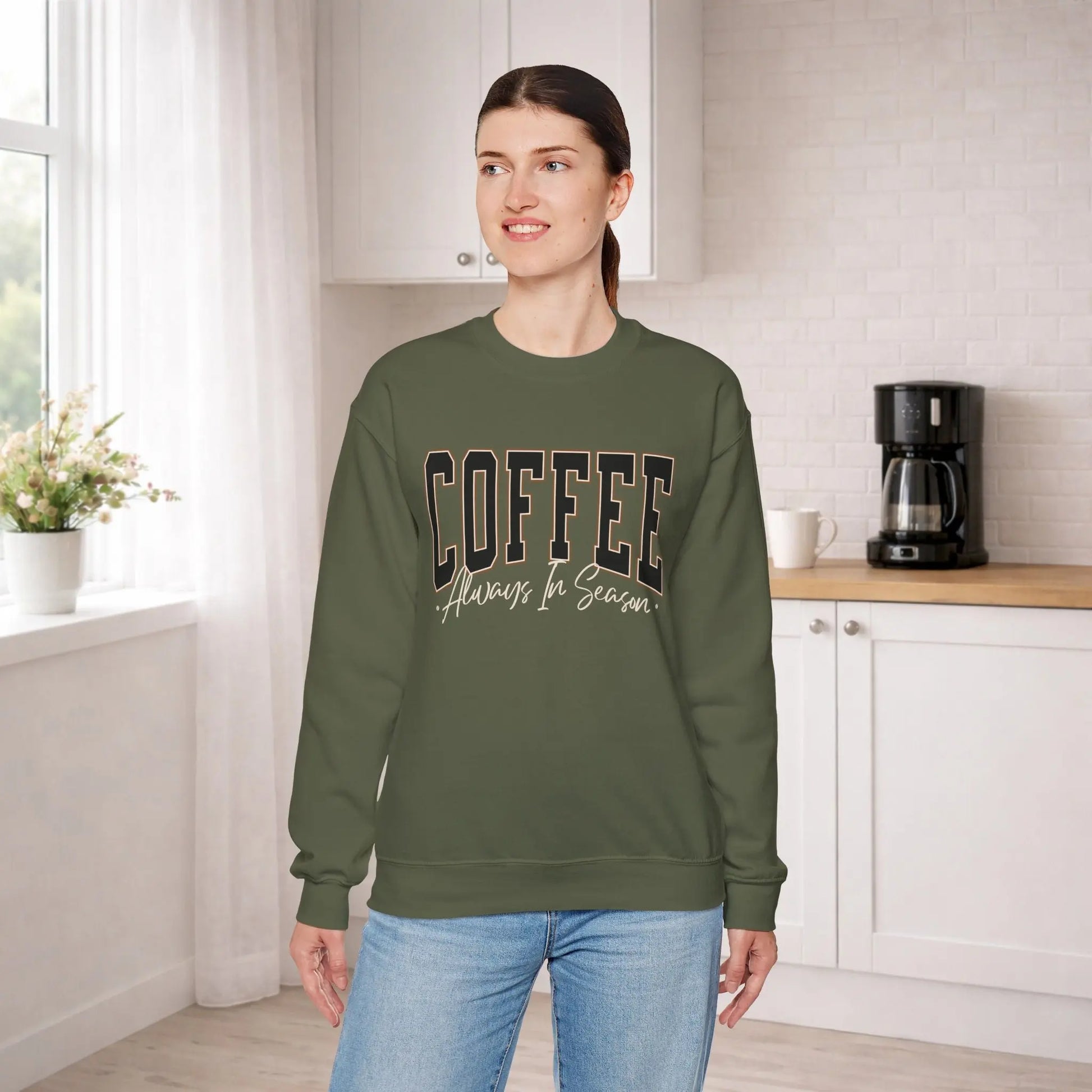 Coffee Always in Season Sweatshirt Printify