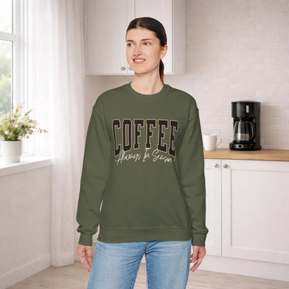 Coffee Always in Season Sweatshirt Printify