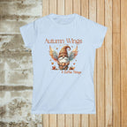 Autumn Wings Gnome Women's Softstyle Tee - Cozy Fall Celebration Top Printify
