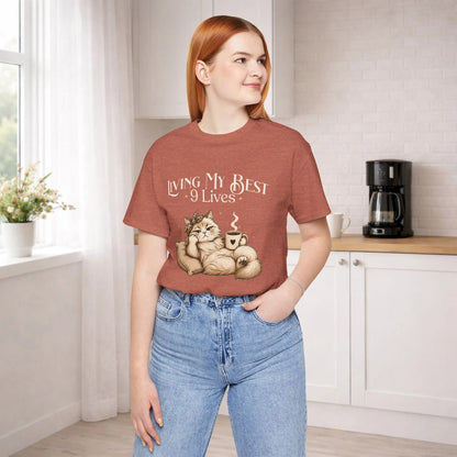 Living My Best 9 Lives Tee Printify