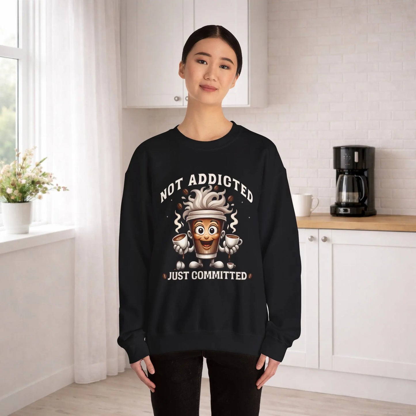 Not Addicted Just Committed Sweatshirt Printify